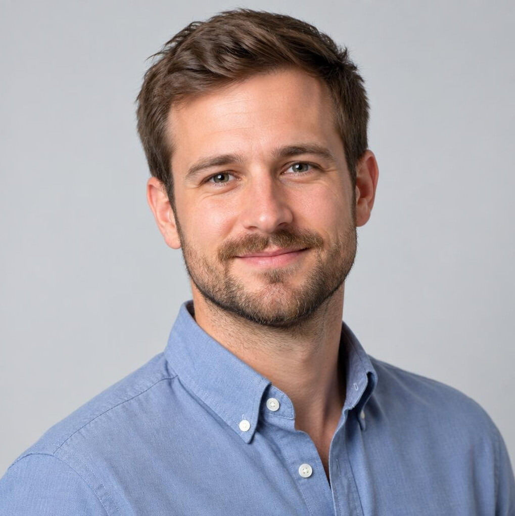 Portrait of a young Belgian man, technical director